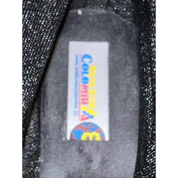 Handmade LaceUp Black Boots With Colorful Tribal Embroidered Design Womens Size8 - Picture 5 of 9